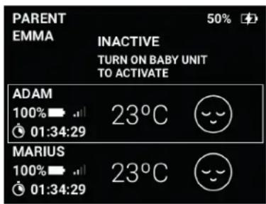 Neonate N65 - This is how you set a baby unit as inactive - 1