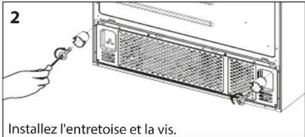 2 Installez l'entretoise et la vis.