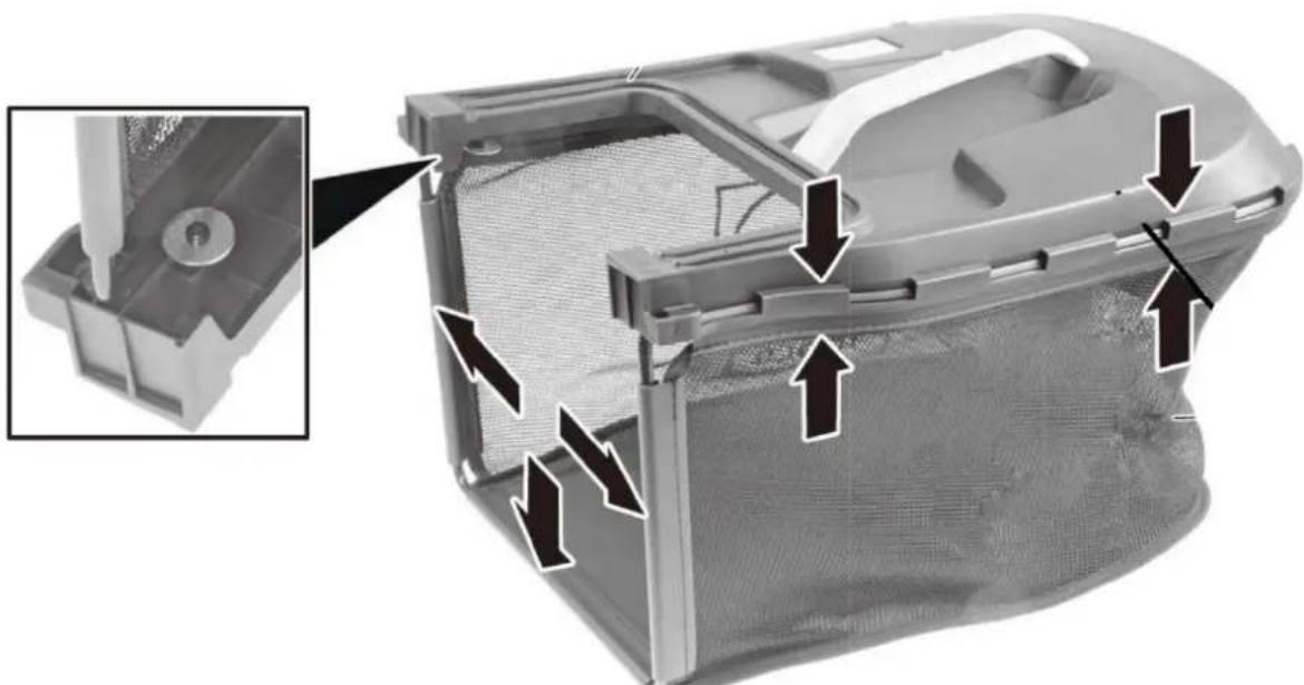 Fuxtec FX-E2RM43 - Assembling grass catcher - 1