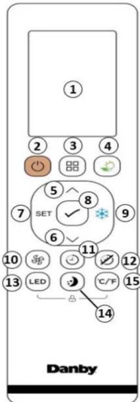 DANBY DAC080EBIBDB - REMOTE CONTROL - 1