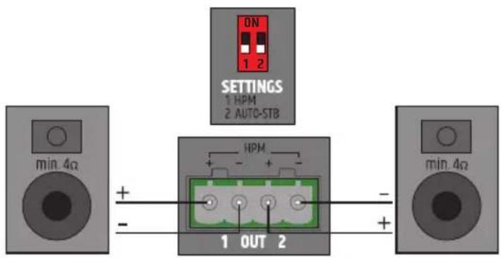 LD Systems AMP 205 AV - TERMINAL BLOCK CONNECTIONS - 5