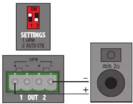 LD Systems AMP 205 AV - TERMINAL BLOCK CONNECTIONS - 6