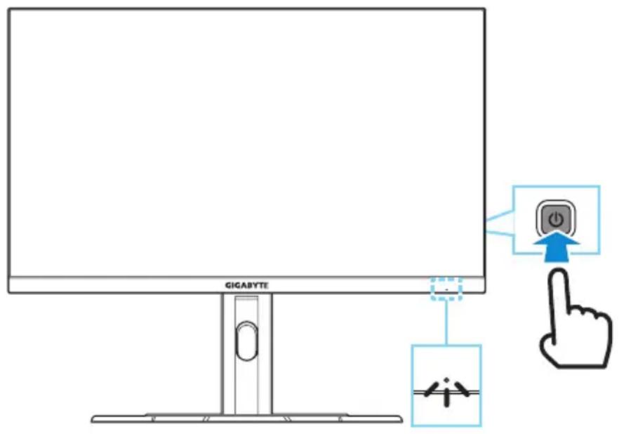 GIGABYTE M27QA - Mise sous tension - 1