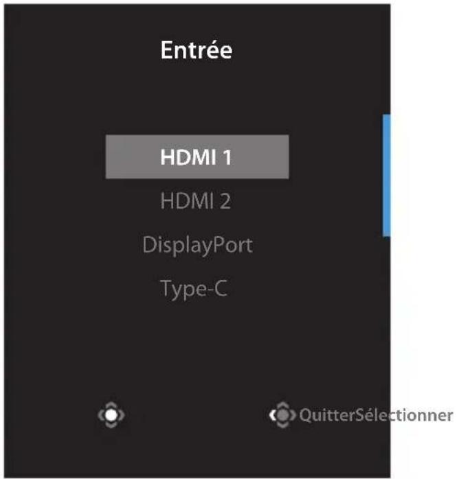 GIGABYTE M27QA - Sélection de la source d'entrée - 1