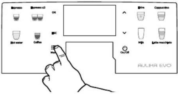 SAECO Aulika Evo Focus - Accès au menu technique - 1