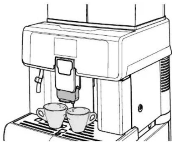SAECO Aulika Evo Office - Réglage de la buse de distribution du café - 4