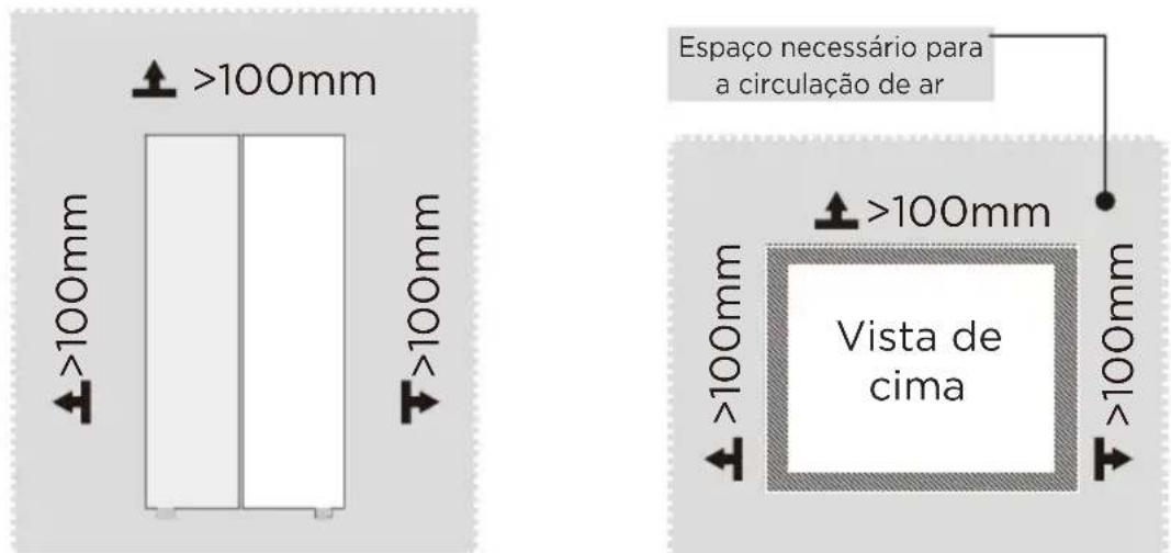 MIDEA MDRS791MIE46 - Dimensões e folgas - 1