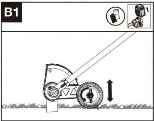 KRESS KAC141 - Justera skärhöjden (Se Fig. B1,B2) - 1