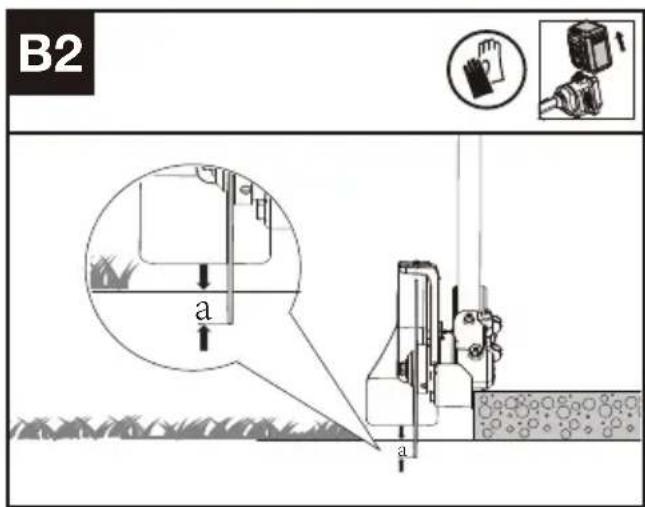 KRESS KAC141 - Instellen van de maaihoogte (Zie afb.B1,B2) - 2