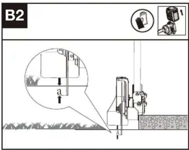 KRESS KAC141 - Adjust the cutting height (See Fig. B1, B2) - 2