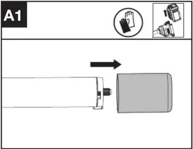 KRESS KAC141 - Assembling and disassembling the Power head attachment. (See Fig. A1, A2, A3) - 1