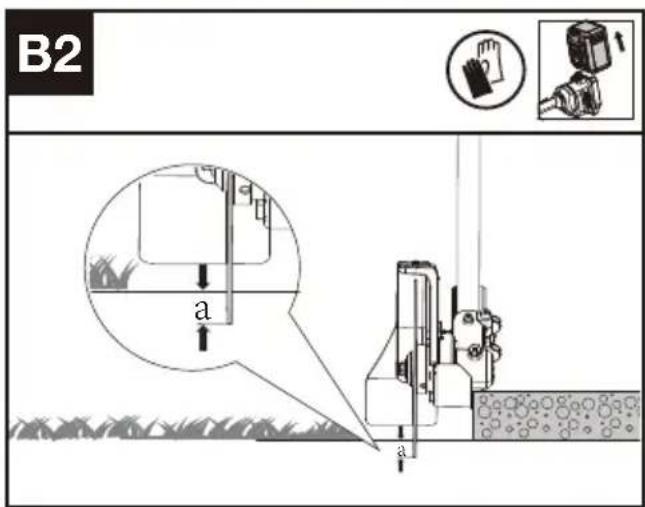 KRESS KAC141 - Indstil klippehøjden (Se Fig. B1, B2) - 2