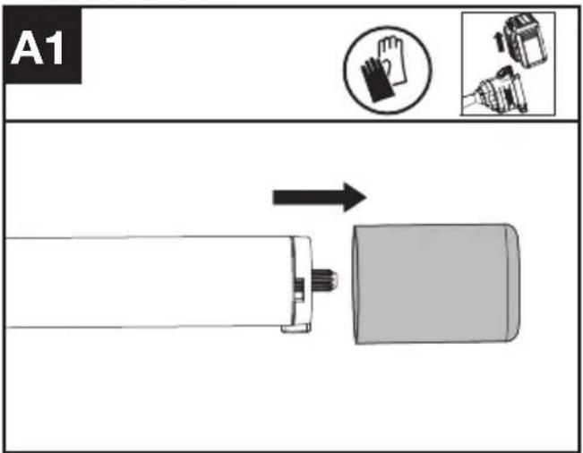KRESS KAC141 - Montering og afmontering af tilbehør på motorenhed. (Se Fig. A1, A2, A3) - 1
