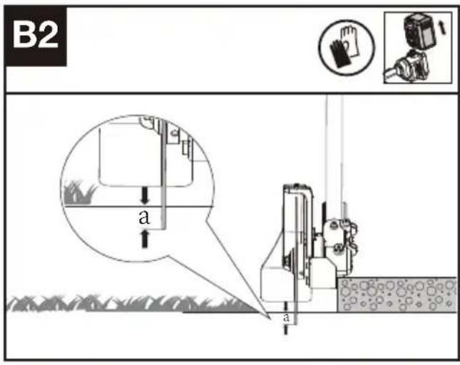 KRESS KAC141 - Régler la profondeur de coupe (Voir Fig. B1, B2) - 2