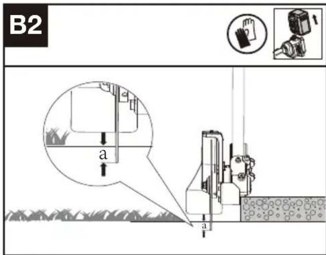 KRESS KAC141 - Regolare l'altezza di taglio (Vedi Fig. B1, B2) - 2