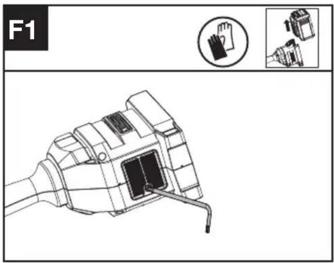 KRESS KAC104 - Rengjøre luftfilteret (se fig. F1, F2) - 1