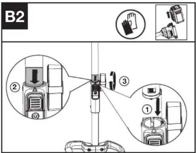 KRESS KAC104 - Ensamblaje y desmontaje del accesorio. (véase la Fig. B1, B2, B3) - 2
