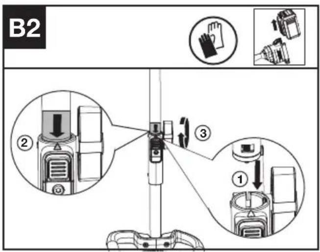 KRESS KAC104 - Montering och demontering av tillsatsen. (Se Figur B1, B2, B3) - 2