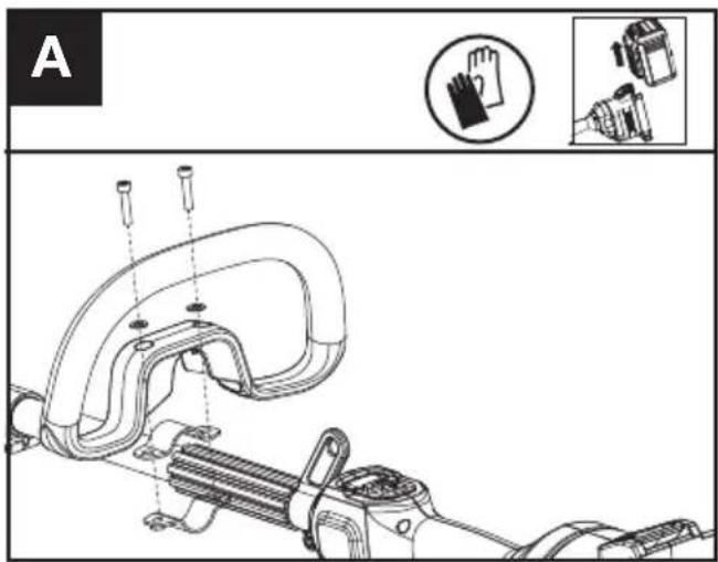 KRESS KAC104 - Montering av främre handtag (Se Figur A) - 1