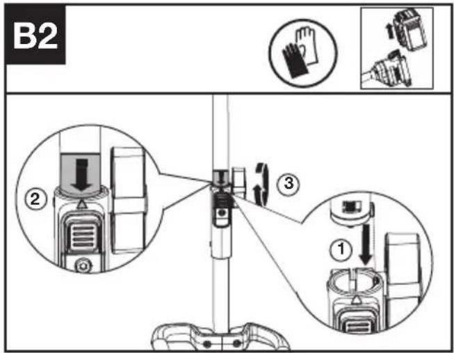 KRESS KAC104 - Samling og adskillelse af vedhæftningen. (se fig. B1, B2, B3) - 2