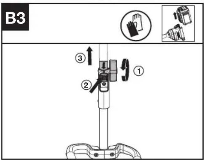 KRESS KAC104 - Ensamblaje y desmontaje del accesorio. (véase la Fig. B1, B2, B3) - 3