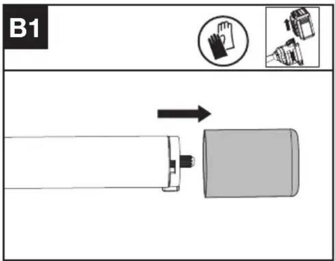KRESS KAC104 - Montering og demontering av tilbehøret. (se fig. B1, B2, B3) - 1