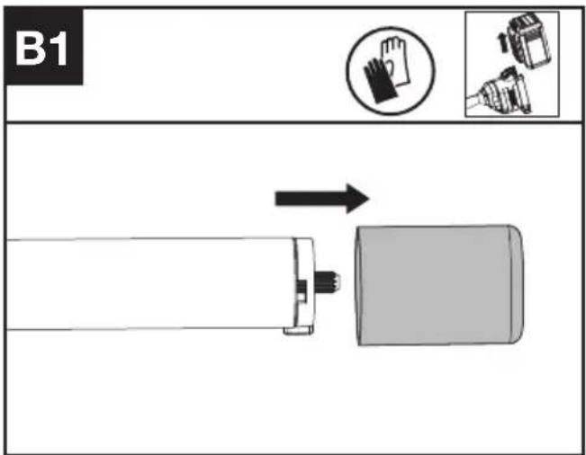 KRESS KAC104 - Ensamblaje y desmontaje del accesorio. (véase la Fig. B1, B2, B3) - 1