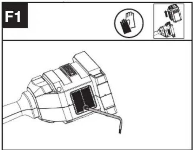 KRESS KAC104 - Rengöra luftfiltret (se Figur F1, F2) - 1