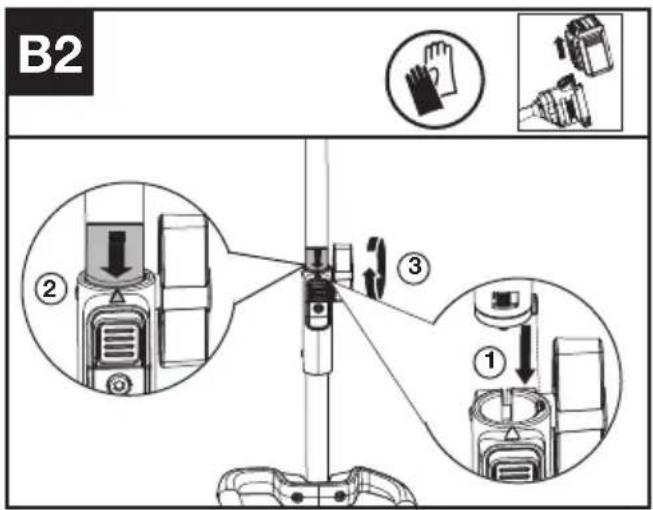 KRESS KAC104 - Montagem e desmontagem do acessório. (Veja Figura. B1, B2, B3) - 2