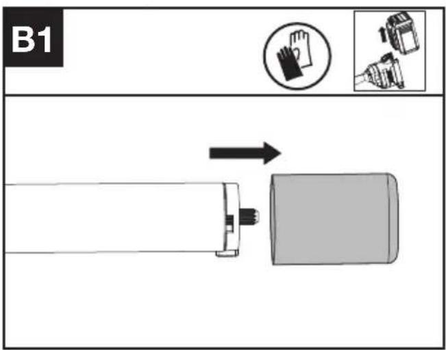 KRESS KAC104 - Montaggio e smontaggio dell'accessorio. (Vedi Fig. B1, B2, B3) - 1