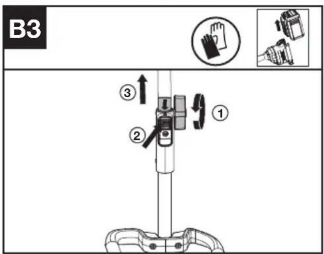 KRESS KAC104 - Montering och demontering av tillsatsen. (Se Figur B1, B2, B3) - 3