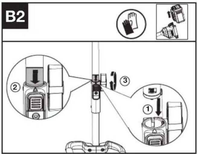 KRESS KAC104 - Montaggio e smontaggio dell'accessorio. (Vedi Fig. B1, B2, B3) - 2