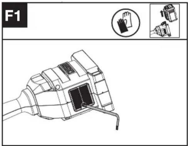 KRESS KAC104 - Rengøring af luftfilteret (se fig. F1, F2) - 1