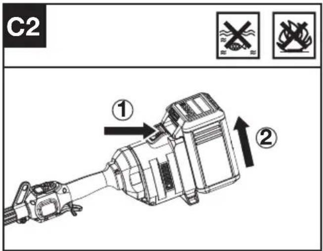 KRESS KAC104 - Ta Bort Eller Sätta I Batteriet (Se Figur C1, C2) - 2