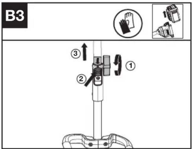 KRESS KAC104 - Montaggio e smontaggio dell'accessorio. (Vedi Fig. B1, B2, B3) - 3