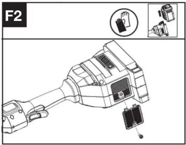 KRESS KAC104 - Reinigen des Luftfilters (Siehe Abb. F1, F2) - 2