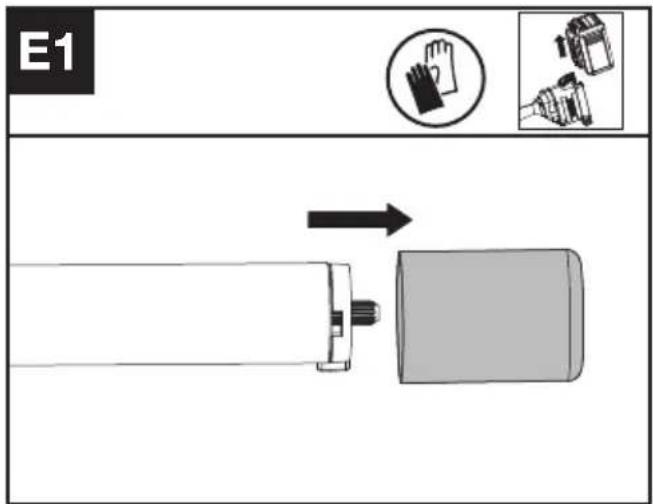 KRESS KAC361 - Montagem e desmontagem da cabeça motorizada (See Fig. E1, E2, E3) - 1