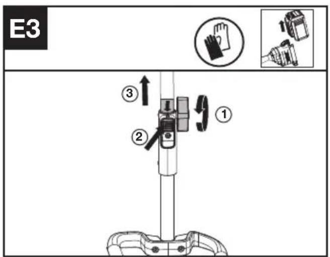 KRESS KAC361 - Montaggio e smontaggio della testa di lavoro (Vedere Fig. E1, E2, E3) - 3