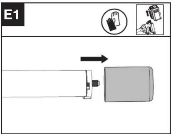 KRESS KAC361 - Assembling and disassembling the power head (See Fig. E1, E2, E3) - 1