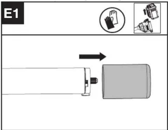 KRESS KAC361 - Montering og demontering av kraftenheten (Se Fig. E1, E2, E3) - 1