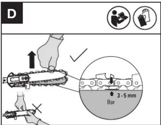 KRESS KAC361 - KEDJESPÄNNING (Se figur C, D) - 2