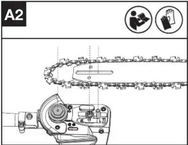 KRESS KAC361 - ENSAMBLAJE DE LA CADENA Y LA BARRA GUÍA - 2