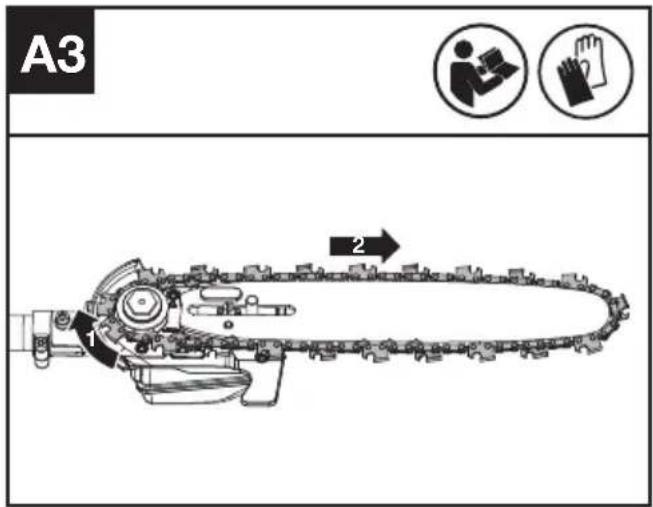 KRESS KAC361 - MONTERING AV KEDJA OCH SVÄRD - 3