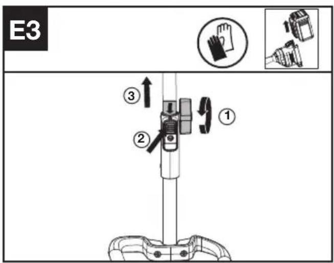 KRESS KAC361 - Montering og afmontering af tilbehør (SE Fig. E1, E2, E3) - 3