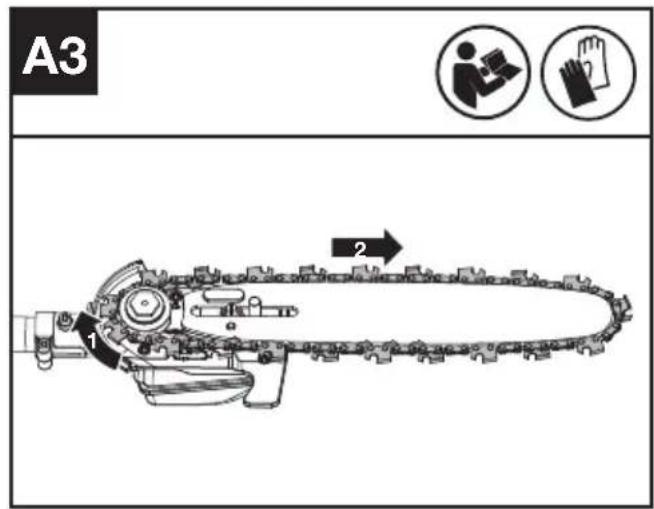 KRESS KAC361 - MONTAGEM DA CORRENTE E DA BARRA- GUIA - 3