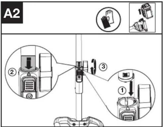 KRESS KAC142 - Montaggio e smontaggio della testa di alimentazione. (Vedi Fig. A1, A2, A3) - 2