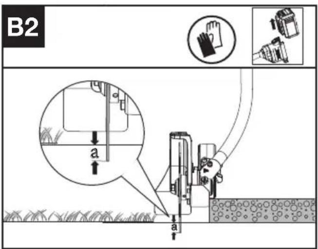 KRESS KAC142 - Indstil klippehøjden (Se Fig. B1, B2) - 2