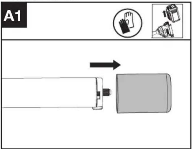 KRESS KAC142 - Montering og afmontering af tilbehør på motorenhed. (Se Fig. A1, A2, A3) - 1