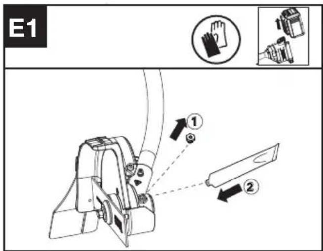 KRESS KAC142 - Lubrificar a caixa de velocidades (Ver Fig. E1, E2) - 1