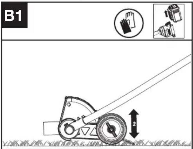 KRESS KAC142 - Juster klippehøgda (Se Figur. B1, B2) - 1